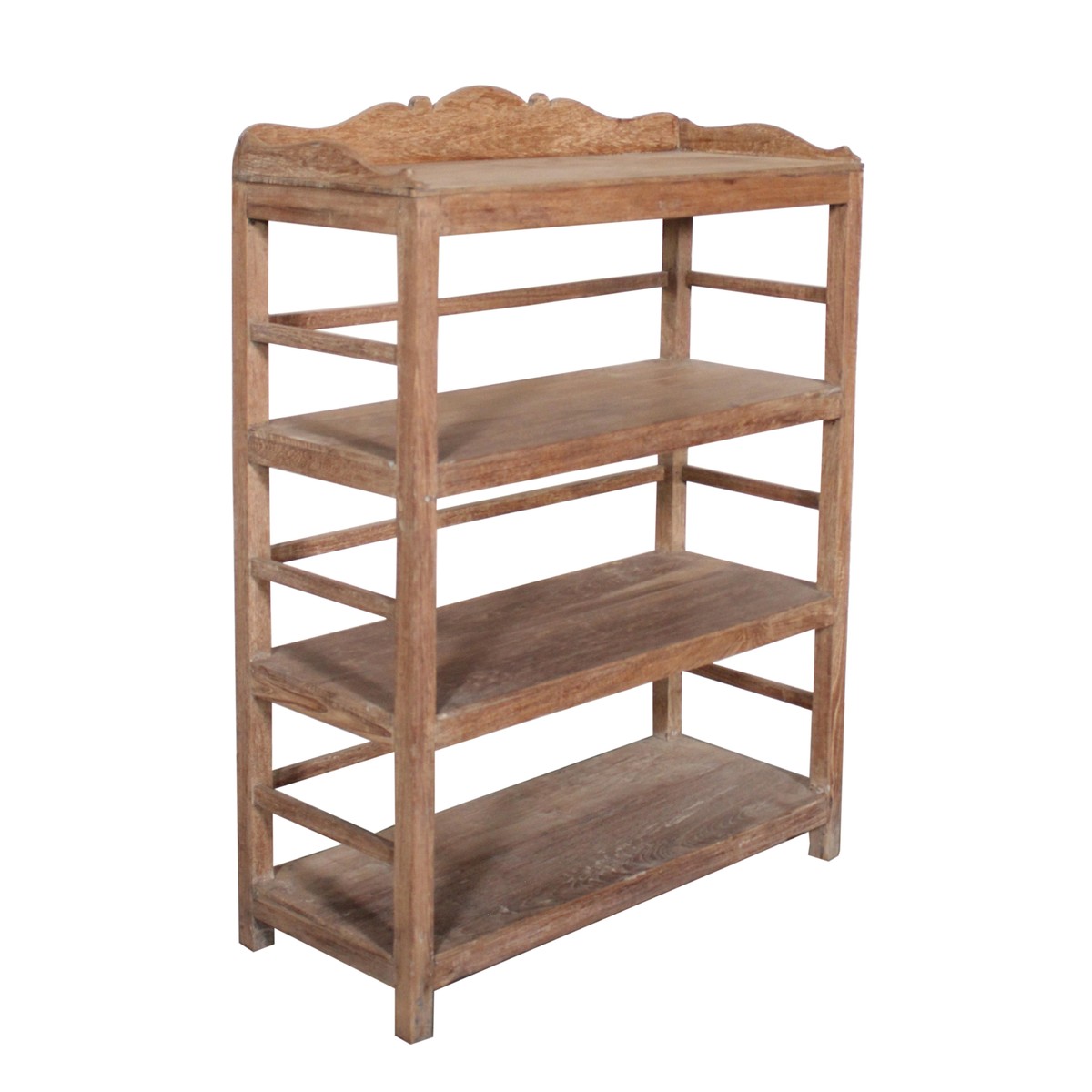 Les Restaurés, by Schilliger  Etagère 4 plateaux en teck ancien  90x40x120cm