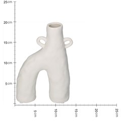 Schilliger Sélection  Vase 2 pieds en porcelaine Blanc 13.7x5.9x19.9cm