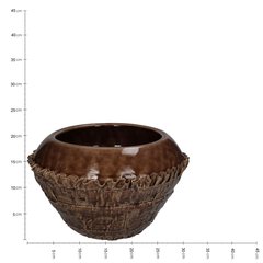 Schilliger Sélection  Vase marron en grès Brun 31.5x31.5x20cm