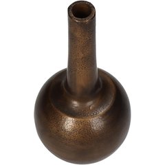 Schilliger Sélection  Vase boule col long en aluminium bronze Brun bronze 11x11x23cm
