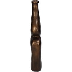 Schilliger Sélection  Vase géométrique soliflore en aluminium bronze Brun bronze 11x5x29cm