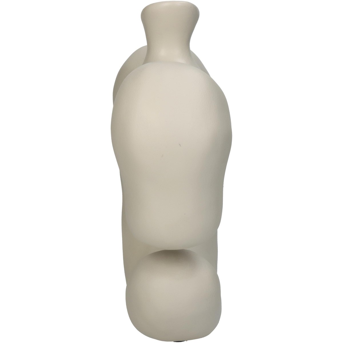 Schilliger Sélection  Vase organique en résine Blanc crème 22.5x8x23.5cm