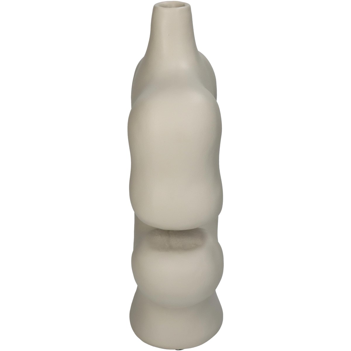 Schilliger Sélection  Vase organique en résine Blanc crème 19x8.8x29.5cm