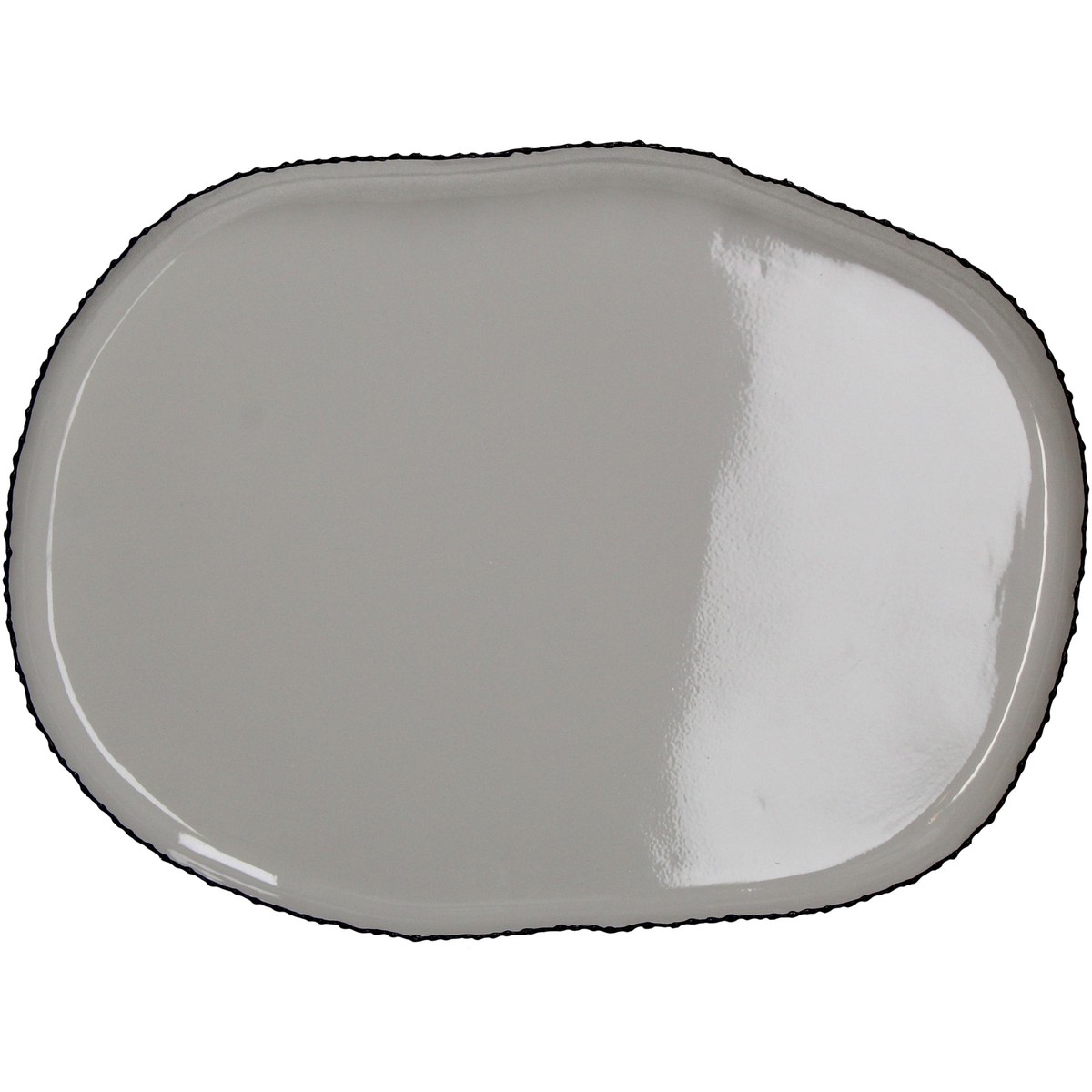 Schilliger Sélection  Plat émaillé ovale Blanc crème 35.5x26x2cm