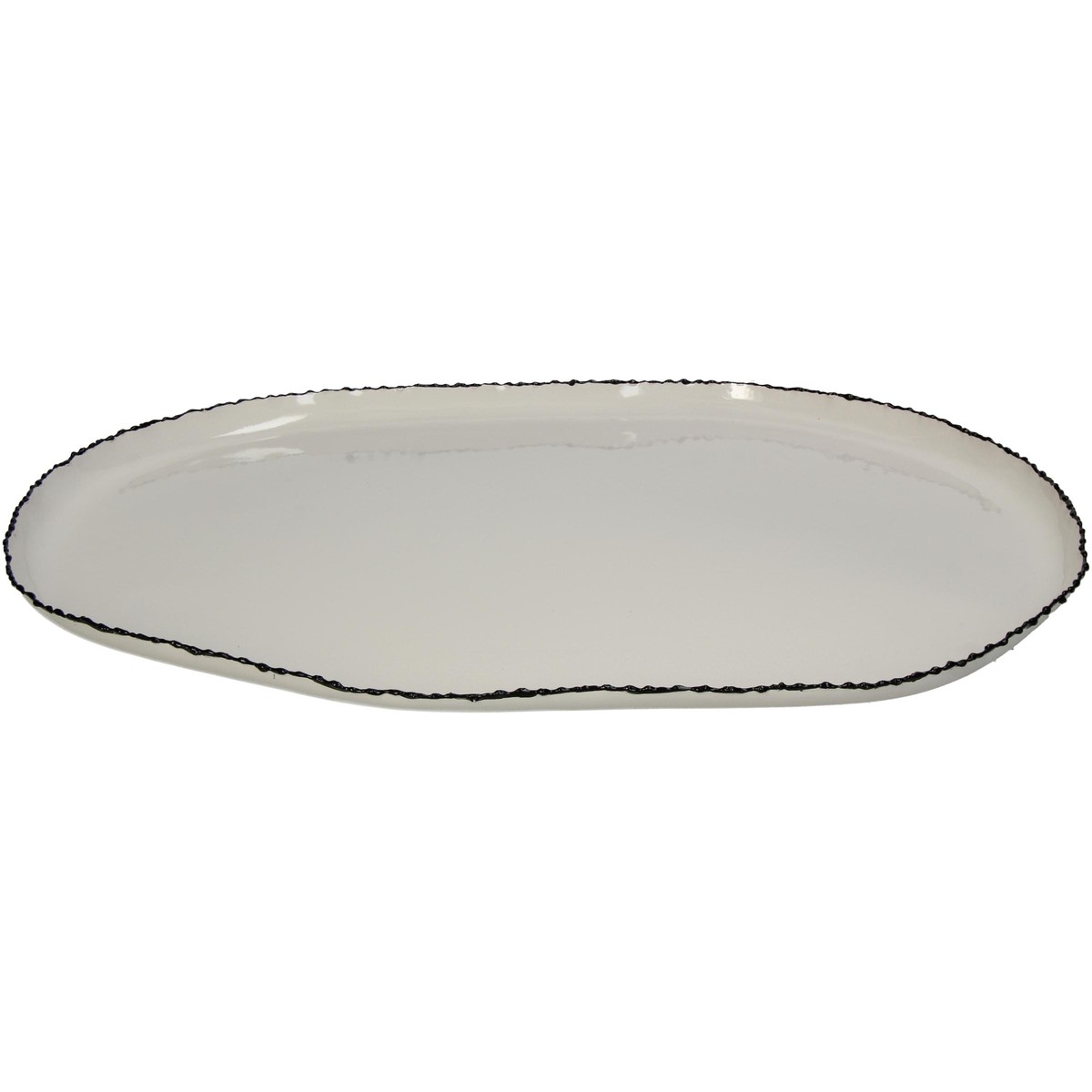 Schilliger Sélection  Plat émaillé ovale Blanc crème 40.5x30x2cm