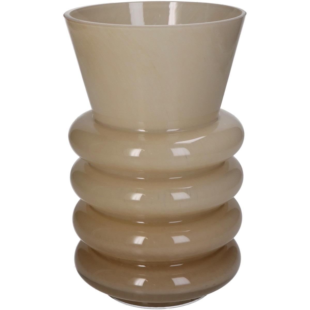 Schilliger Sélection  Vase en verre beige Beige 13x13x21cm