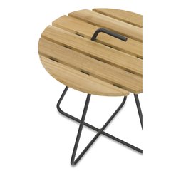 PEBL Furniture Hook Table d'appoint Hook Teak Multi-couleurs 44x46 cm