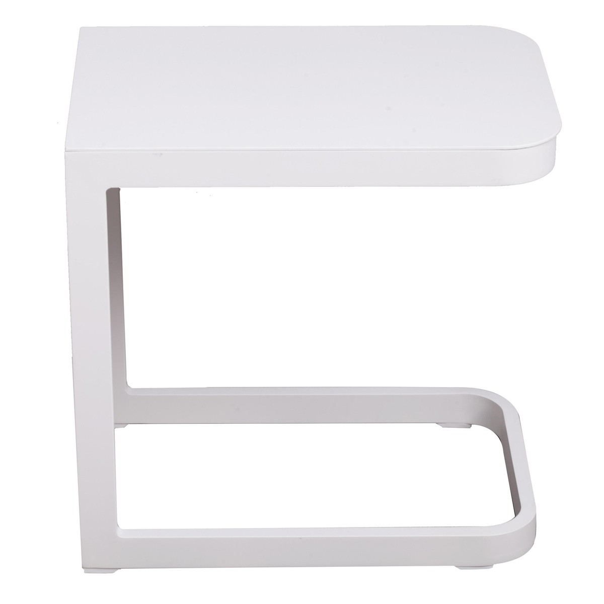 PEBL Furniture Cannes Table d'appoint Cannes Blanc albâtre 45x30x45 cm