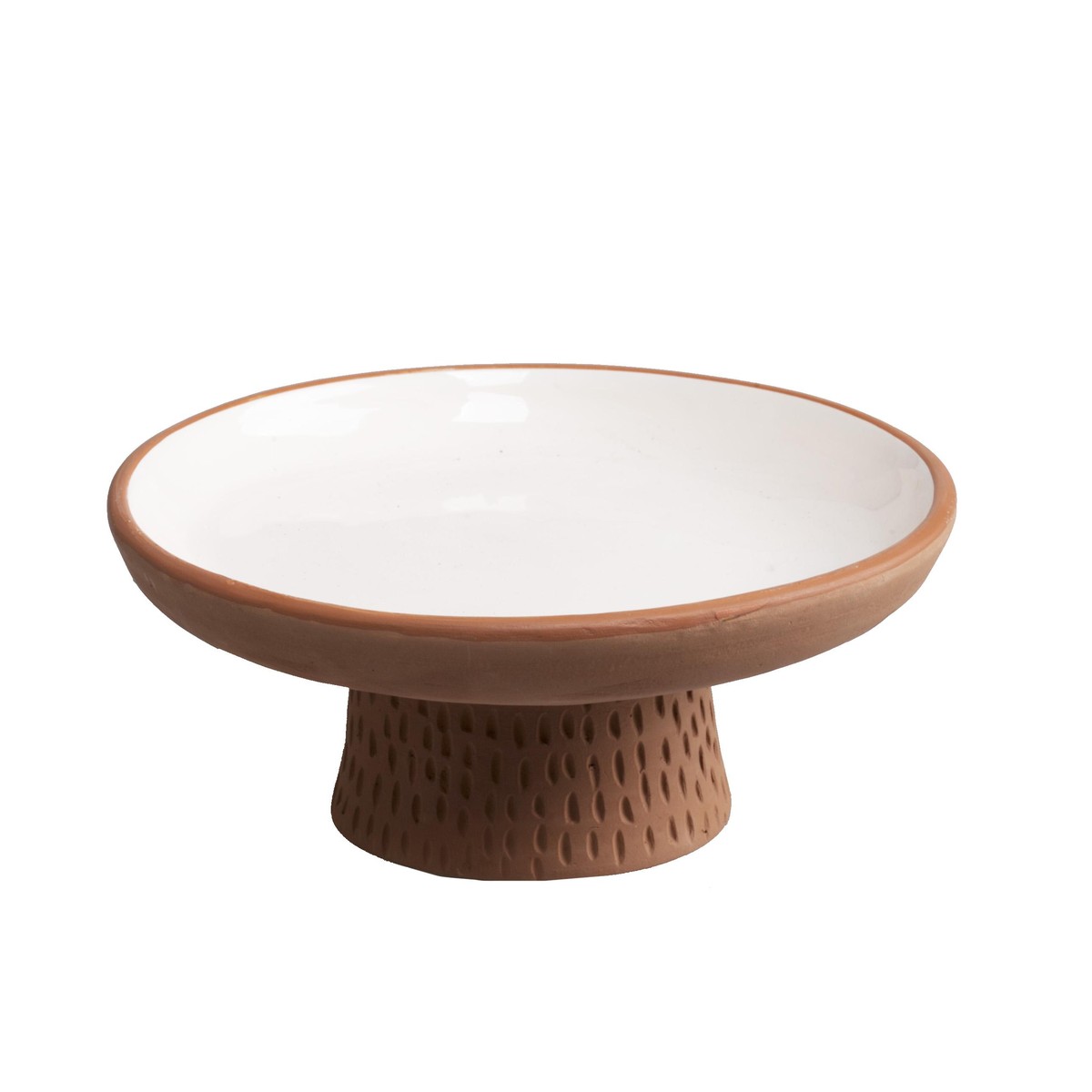 Schilliger Sélection  Coupe à fruits en terre cuite sur pied  25x11cm