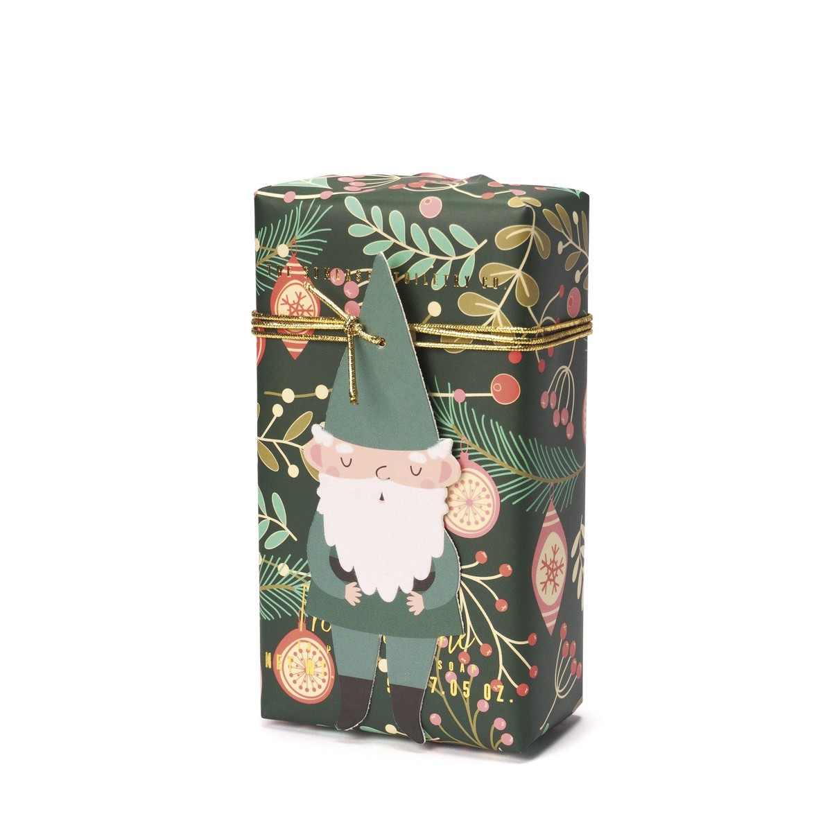 The Somerset Toiletry FESTIVE GIFTING Savon flocked Gnome Frosted spruce-green  200gr