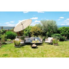 Apple Bee Bora Bora Set Bora Bora (1 canapé 3 places. 2 fauteuils.1 table basse) Blanc argent 