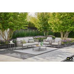 Apple Bee Bora Bora Set Bora Bora (1 canapé 3 places. 2 fauteuils.1 table basse) Blanc argent 