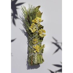   Bouquet de l'Ours pour fumigation: pin sylvestre, feuilles de figuier, fleurs d'immortelles  