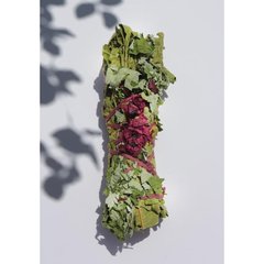  Bouquet du Lièvre pour fumigation, feuilles de figuier, romarin, armoise, coquelicots  