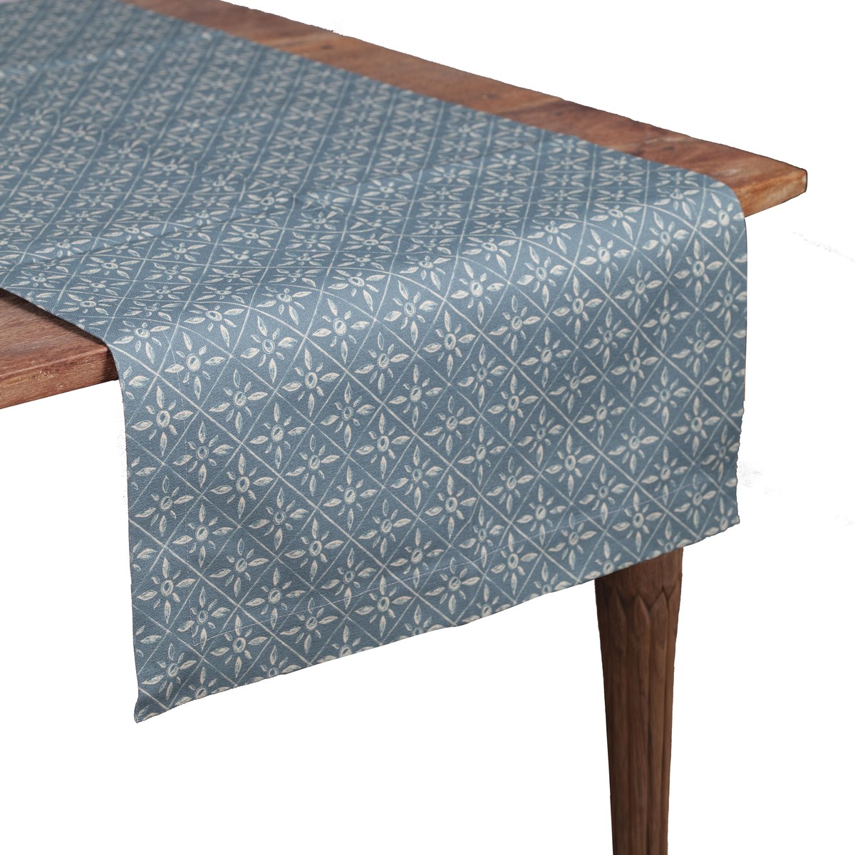 Thevenon TIK TAK Chemin de Table Tik Tak Bleu dragée 45X150