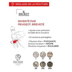 Peugeot  Moulin à Poivre PARIS U'SELECT, 18cm Noir de carbone 18cm