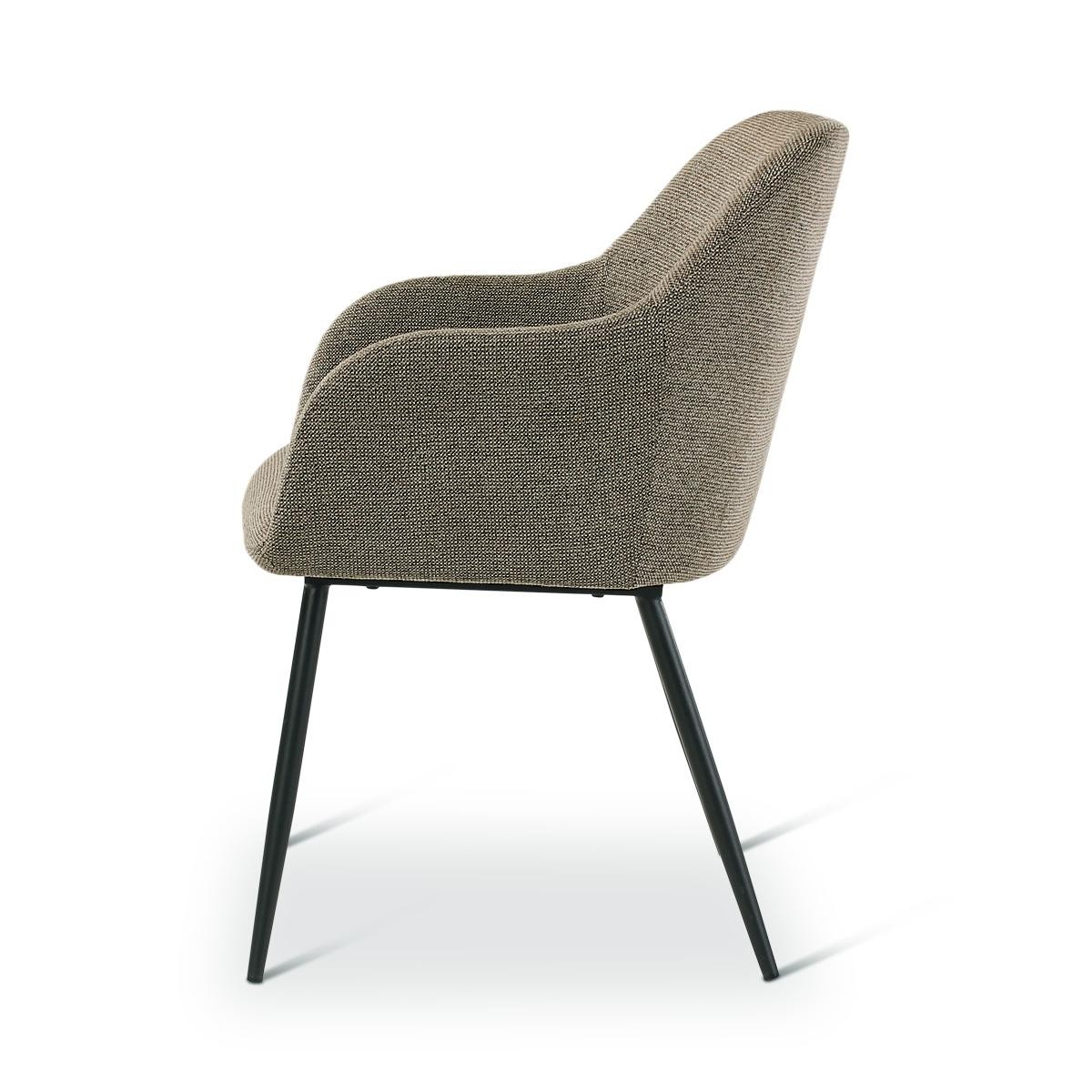 Castle Line Lys Fauteuil repas Lys Gris fer 60x61xH83cm Assise 49cm Accoudoirs 64cm