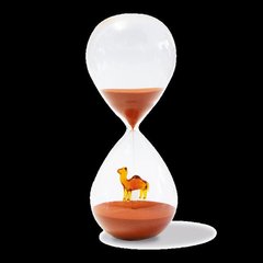  WD Sablier Décor Chameau, en borosilicate  