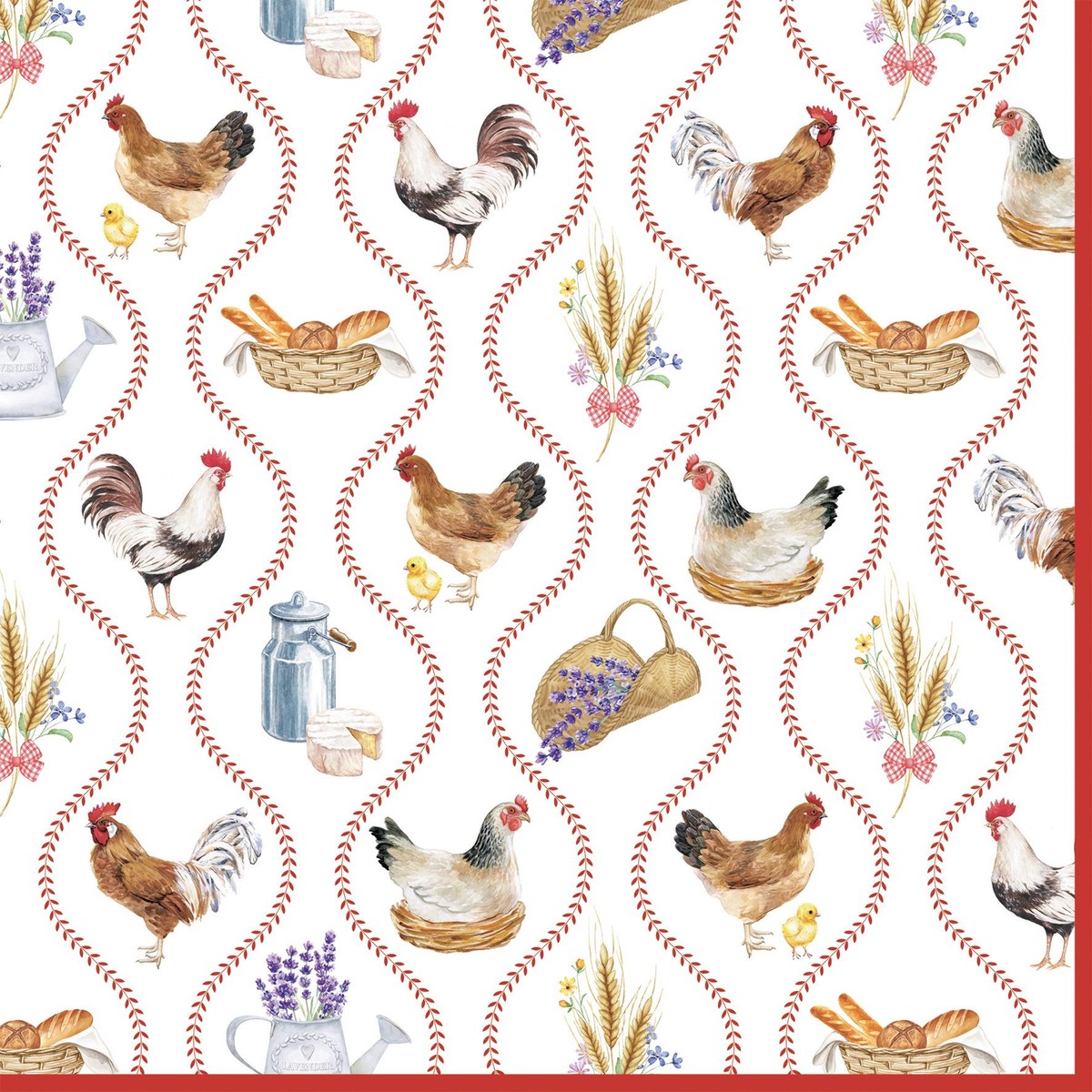 Easy Life Country Life Serviettes Lunch Country Life 20pcs  33x33cm