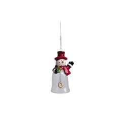 Schilliger Design  Clochette bonhomme de neige à suspendre en porcelaine  5.6x5.2x9.7cm