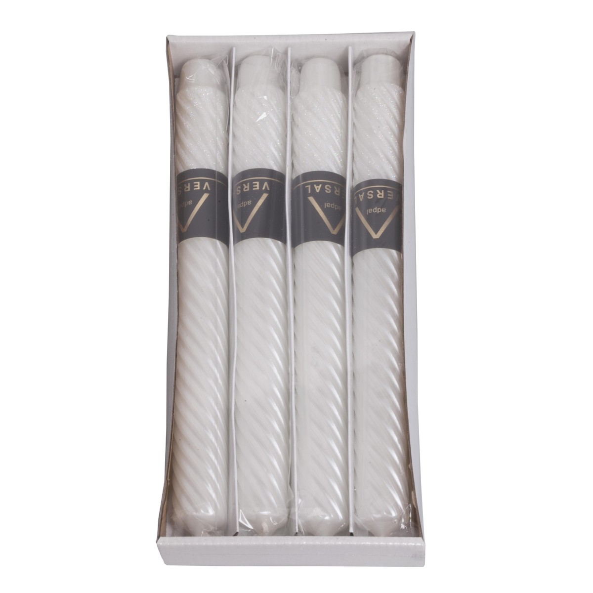 Schilliger Sélection  Bougie chandelle Spirale Blanc opalin 2.7x28cm