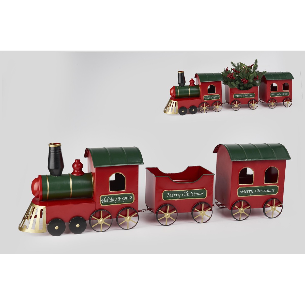 Schilliger Sélection  Train de Noël en métal  42.2x18.2x30.2cm