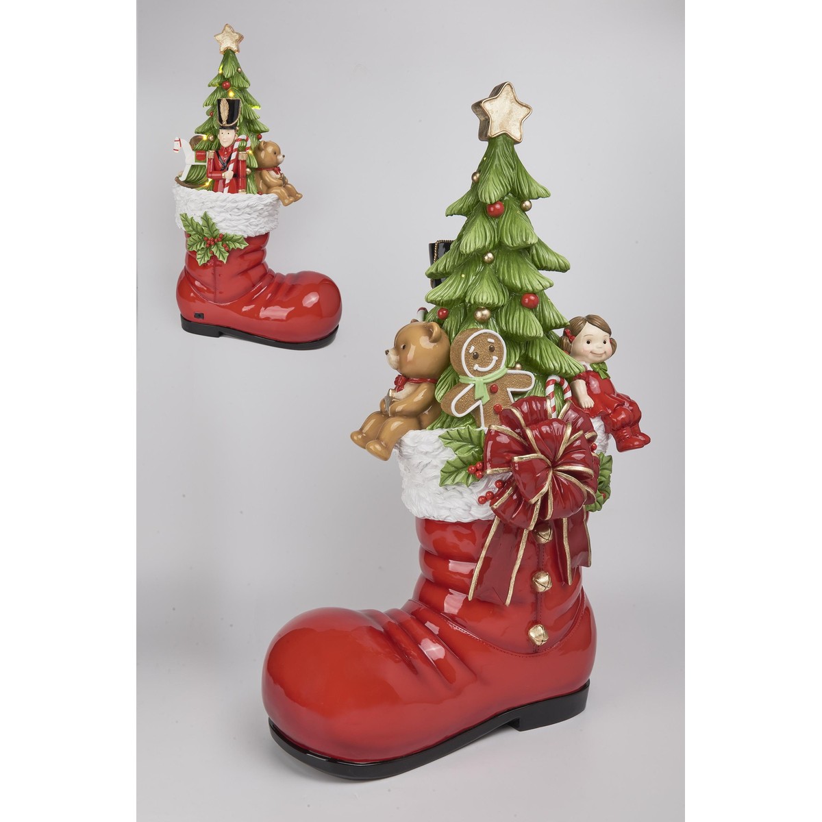 Schilliger Sélection  Botte du Père Noël avec sapin à poser  55.4x35.5x90.5cm