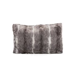 Schilliger Design Loup Coussin Fourrure Loup rayé Gris souris 50x30cm