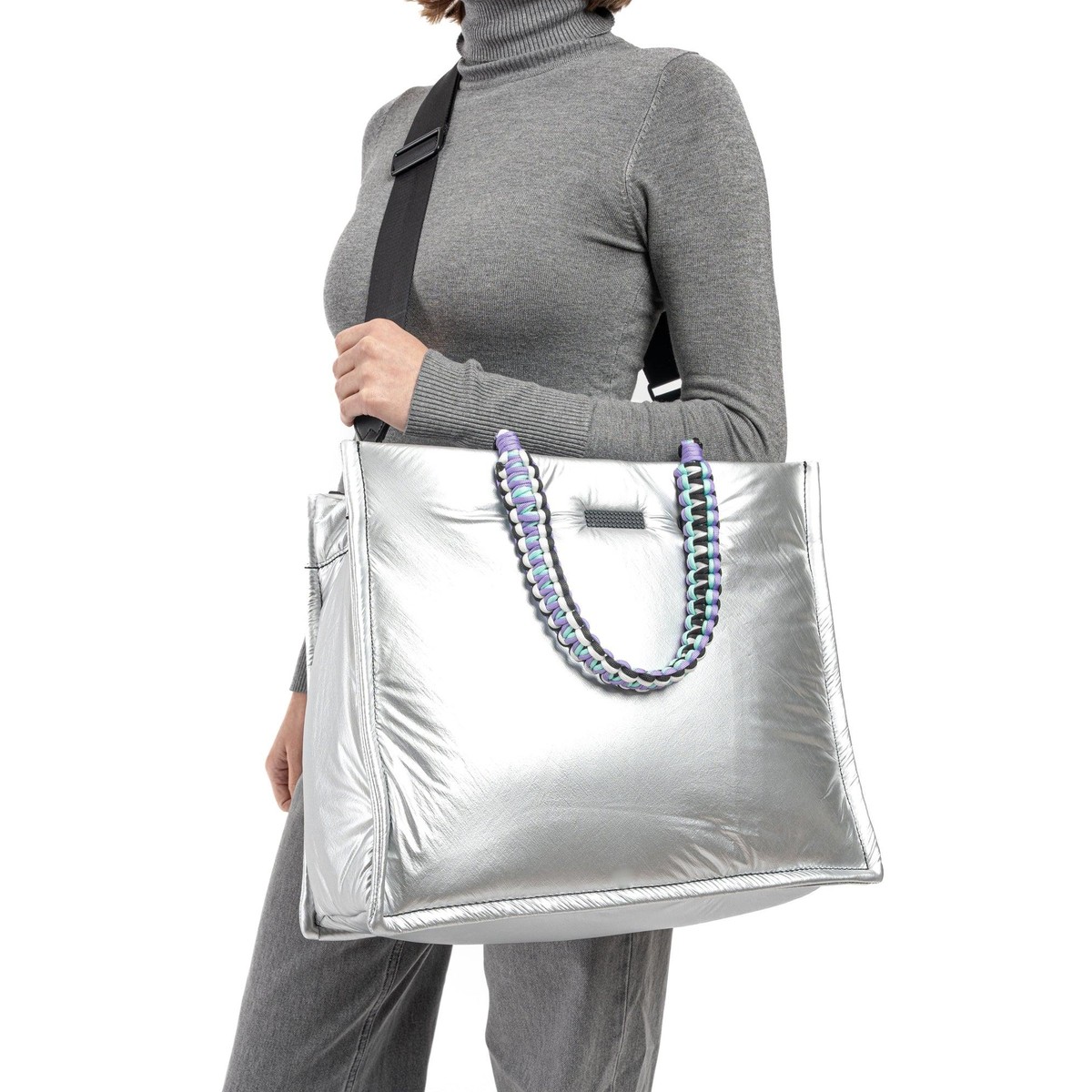   Sac Cabas FLEX Gris argent 41x33cm