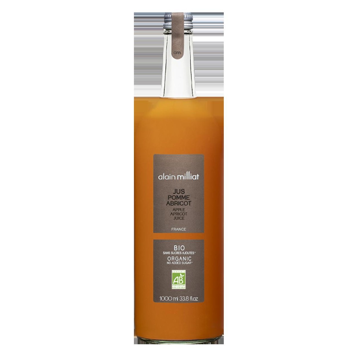 Alain Milliat  Jus Bio Bi-fruits, Pomme-Abricot  1L