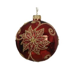 Schilliger Sélection  Boule Poinsettia rouge Rouge cerise 8cm