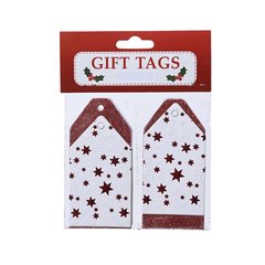 Schilliger Sélection  Etiquettes Cadeaux Etoiles rouge 4pcs  