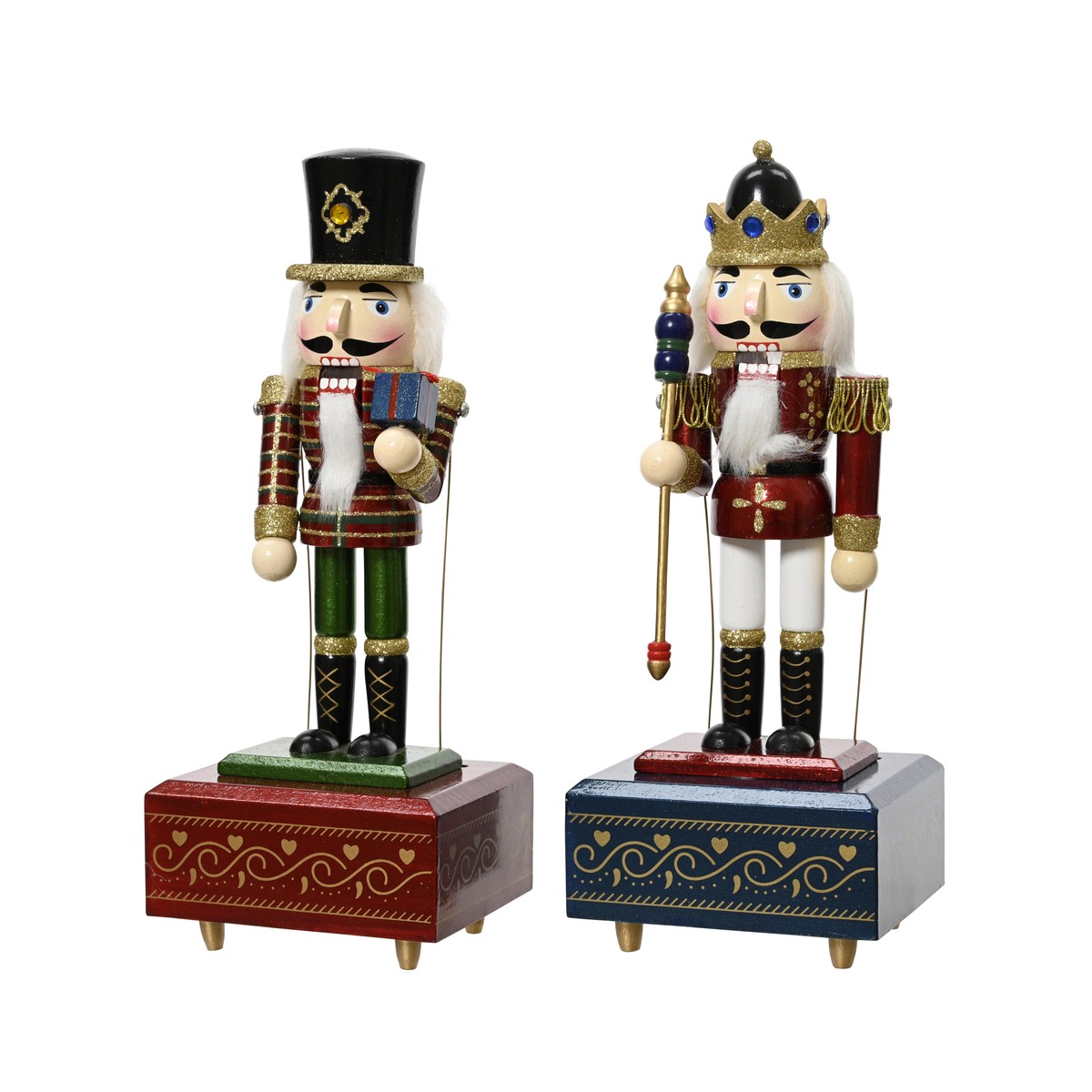 Schilliger Sélection  Boite à musique Nutcracker en bois  12x10x30cm