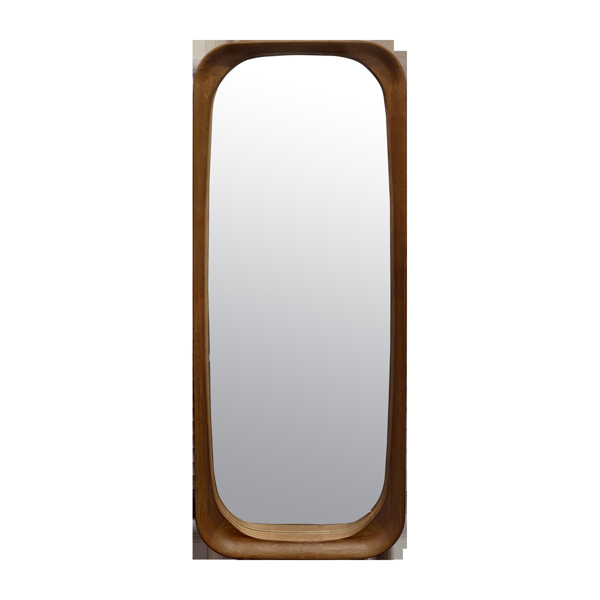  Miroir arrondi bois brun 50x122cm Sans couleur 50x122cm