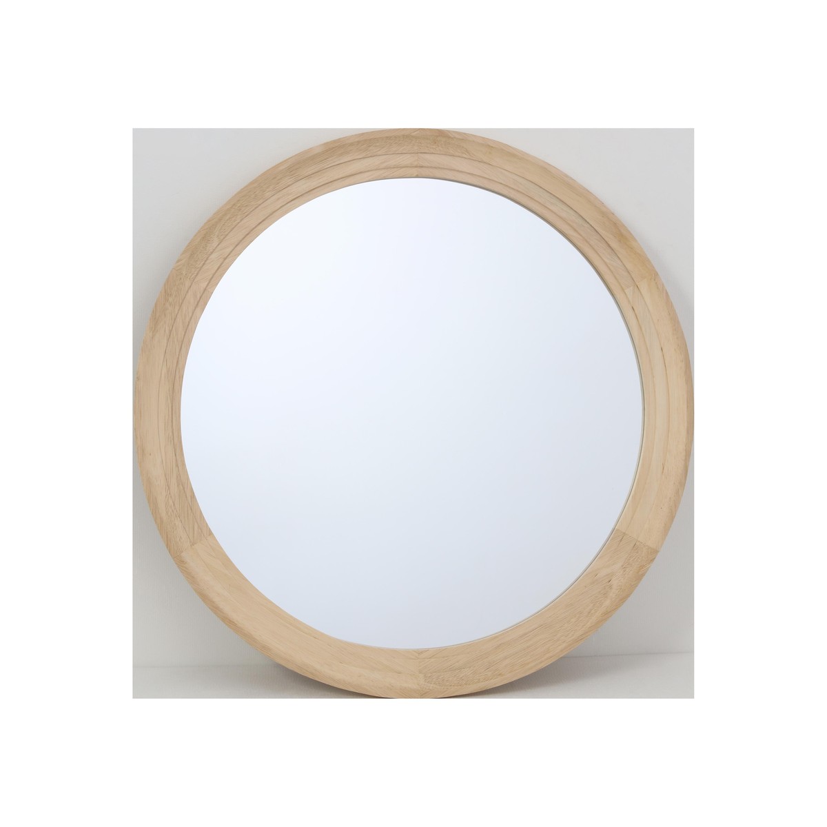   Miroir rond bois clair 76cm Sans couleur Diam 76cm