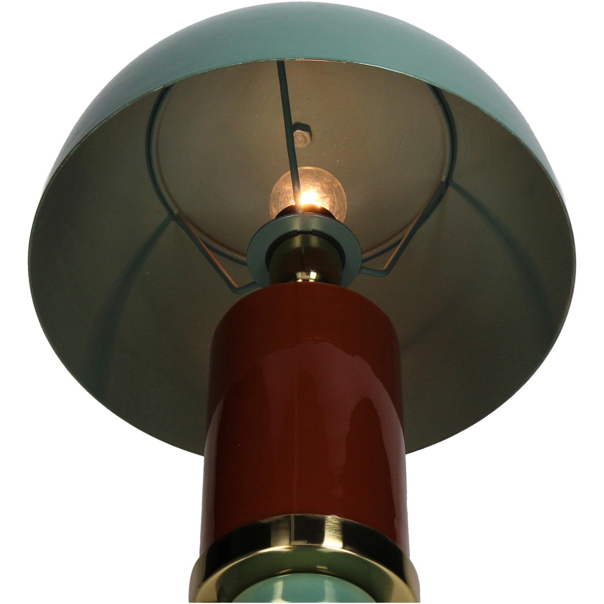 Schilliger Sélection  Lampe couleurs turquoise en métal  30x30x50cm