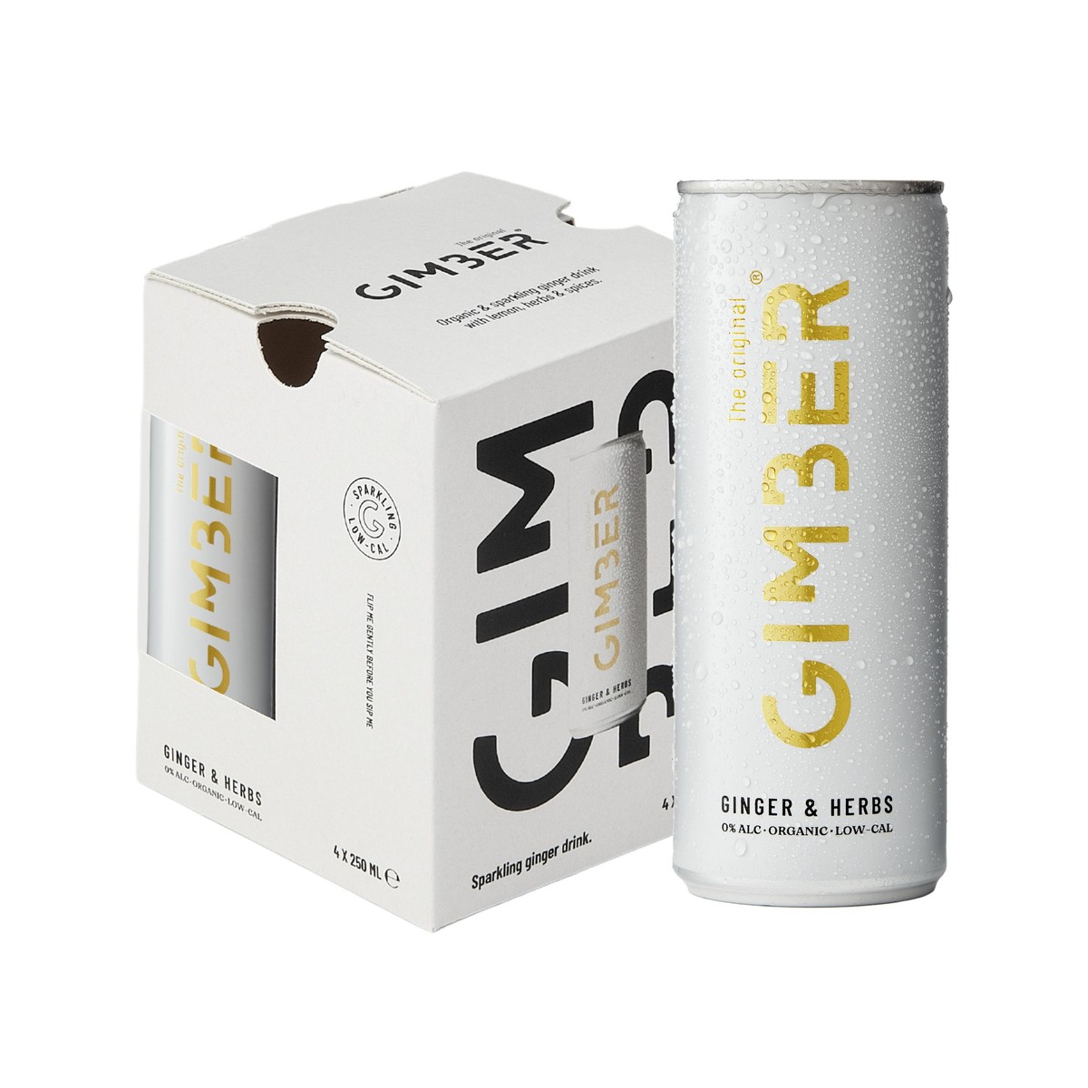 Gimber  Pack de 4 Canettes Gingembre BIO 250ml  4x250ml