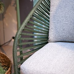 Solavita Peacock Set Peacock (1 canapé 2 places. 2 fauteuils.2 tables basses) Vert pistache Emprise au sol: 319x128x73cm