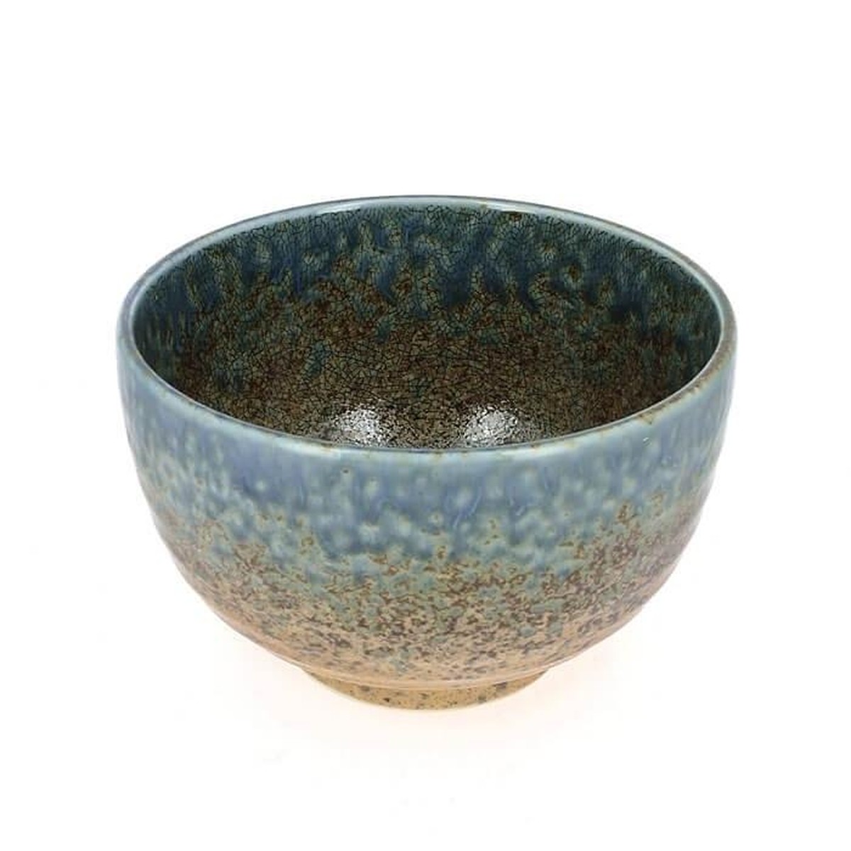 Schilliger Sélection  Bol brun bord bleu  16.4x10.4cm