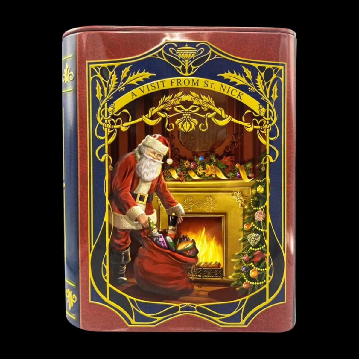 Schilliger Sélection  Boite à Biscuits Livre Père Noël  15.2x8.8x17.5cm