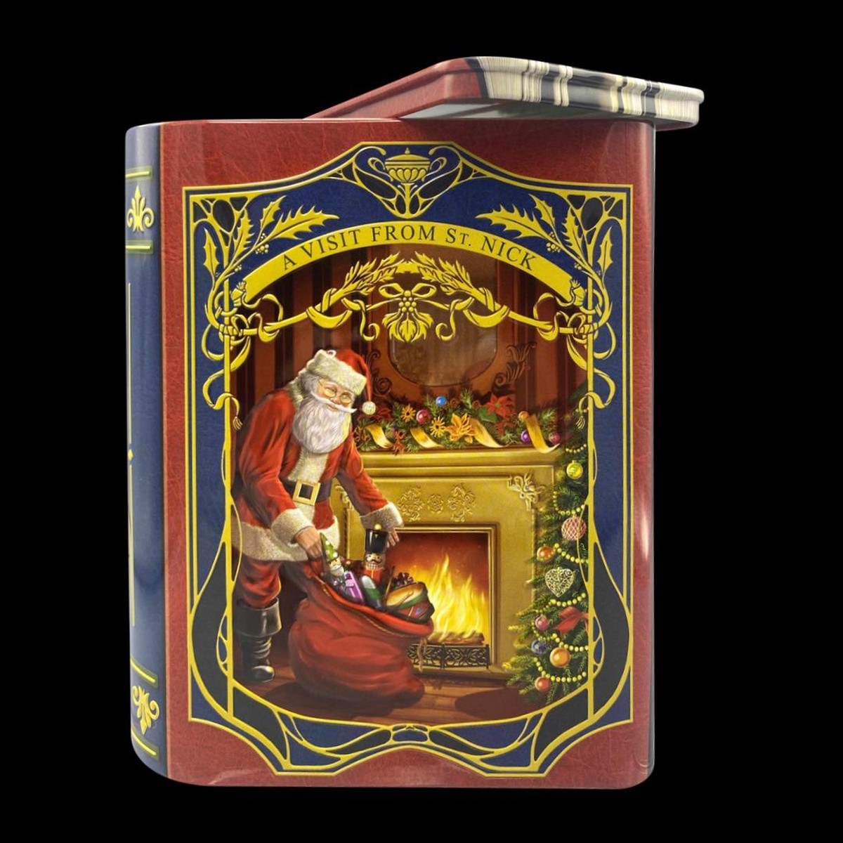 Schilliger Sélection  Boite à Biscuits Livre Père Noël  15.2x8.8x17.5cm