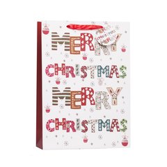 Schilliger Sélection  Sac cadeau Merry Christmas multicolors  30x12x42cm