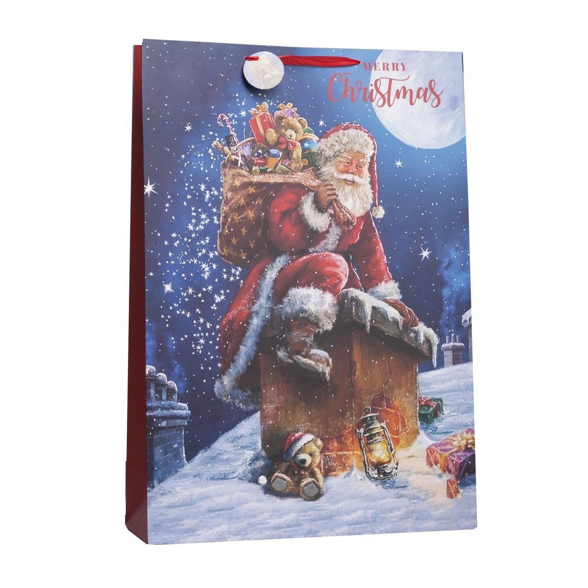 Schilliger Sélection  Sac cadeau Père Noël dans la cheminée  50x18x73.7cm