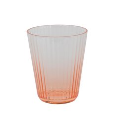 Schilliger Sélection  Verre à eau cotelé en acrylique Orange mandarine 8.5x10cm
