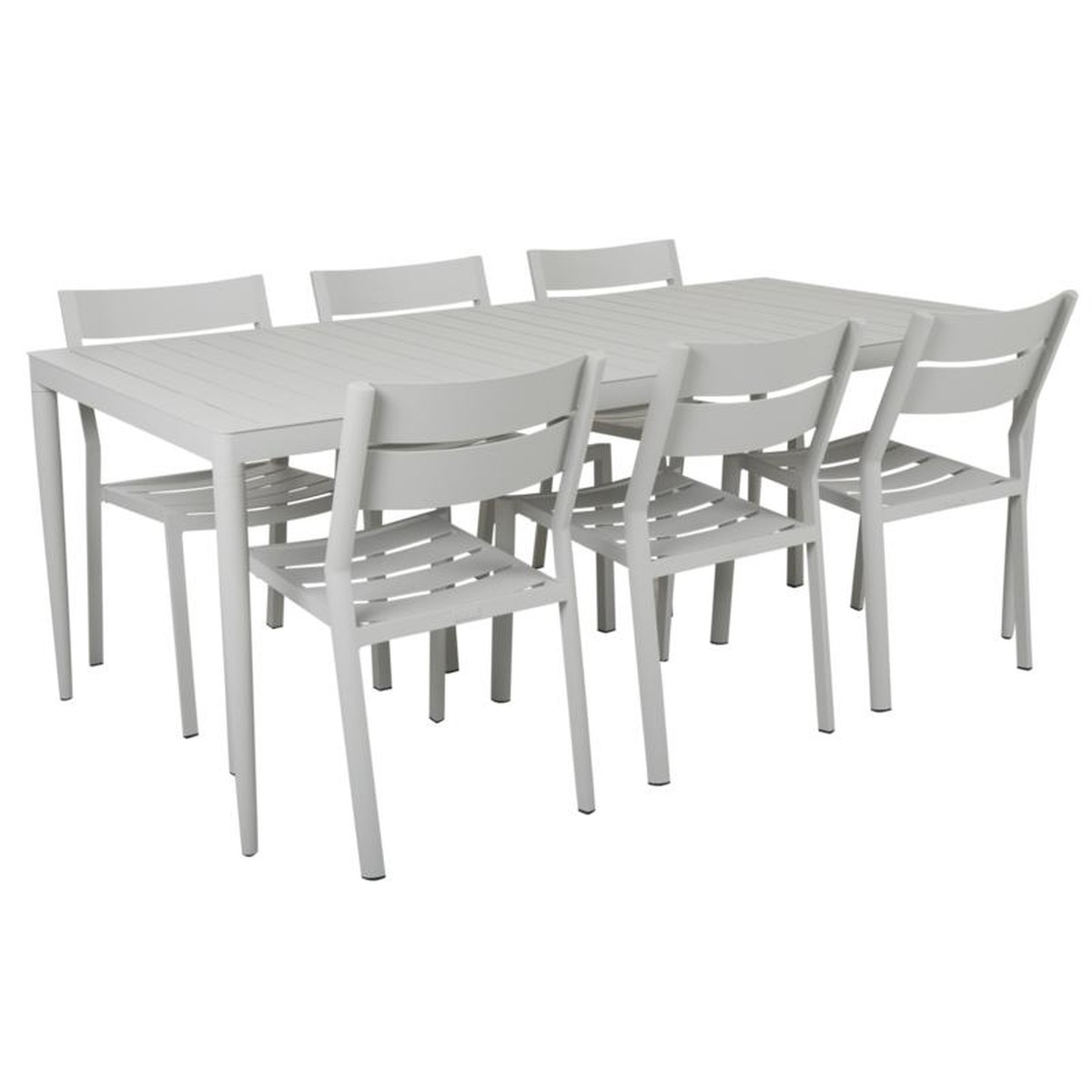Brafab Bigby Table de repas Bigby Gris perle 195x90x73 cm