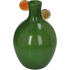   Vase vert avec poignées orange et beige Sans couleur 18x18x26.5cm