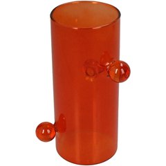   Vase orange avec boules Sans couleur 8.8x8.8x15cm