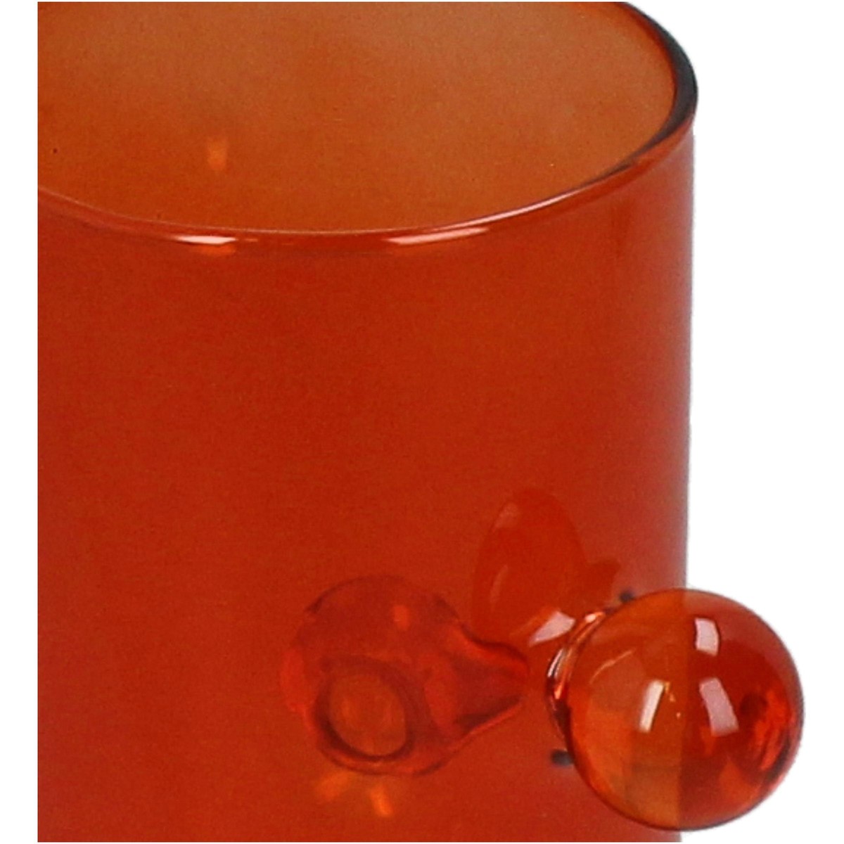   Vase orange avec boules Sans couleur 8.8x8.8x15cm