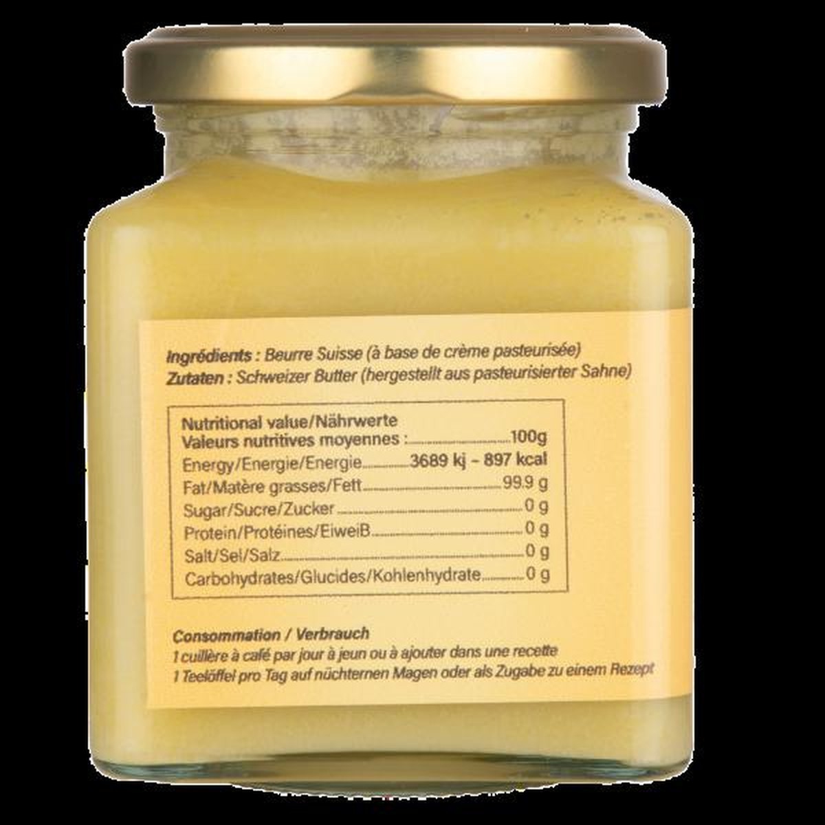   Ghee, beurre clarifié 100% bio et suisse  250gr