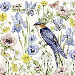 Ihr  Serviettes Lunch Spring Blooms cream  33x33cm